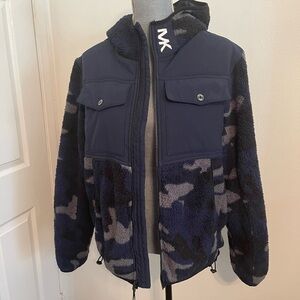 MK Navy Camouflage Jacket . Size Medium